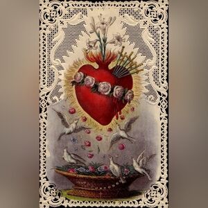 Vintage Sacred Heart Art Print